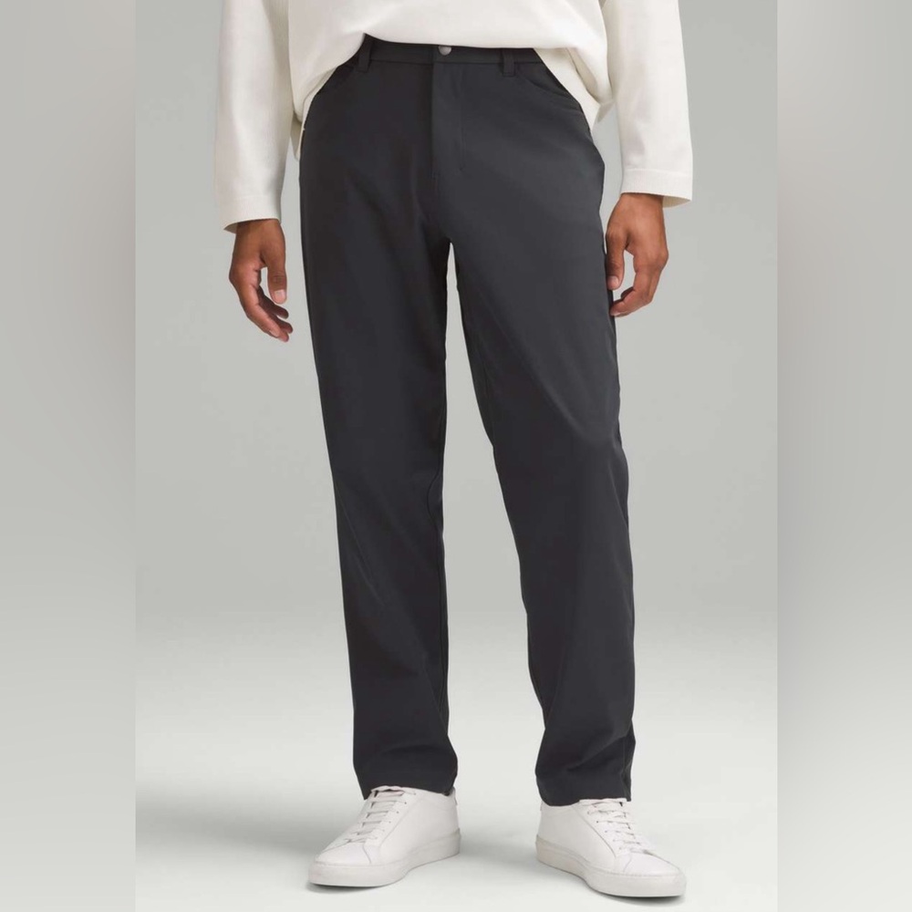Lululemon ABC Relaxed-Fit 5 Pocket Pant 33x27 Warpstreme Obsidian M5AXSS